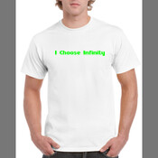 I Choose Infinity Green - Gildan Regular White Mens T Shirt SPECIAL